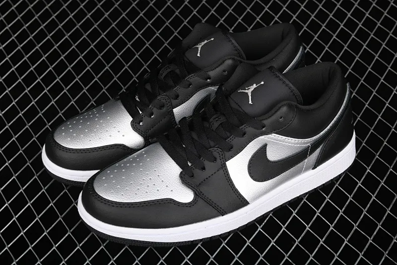 All categories Air Jordan Jordan series basketball shoes Air Jordan 1 Low X version Air Jordan 1 Low AJ1 Joe 1 low top black silver cultural and leisure sports shoes DA5551-001